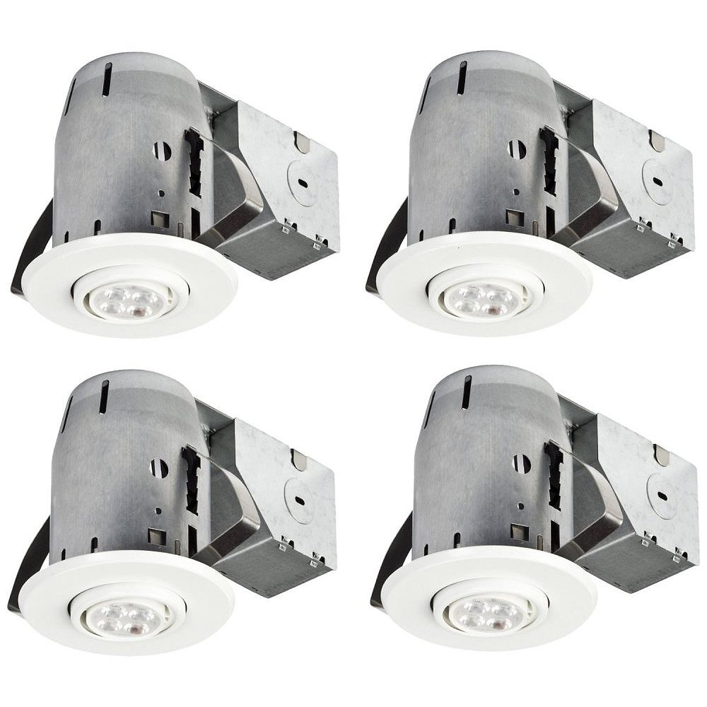Globe Electric 3inch IC Rated Dimmable Recessed Lighting Kit in White