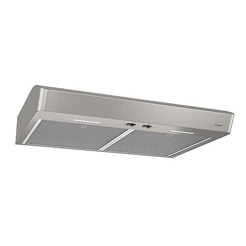 30-inch Under Cabinet Range Hood,  375 CFM with Ductless Option (Charcoal Filter Sold Separately) in Stainless Steel