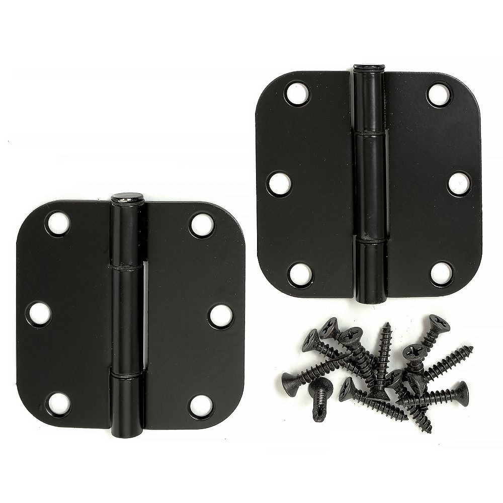 SQUEAK PROOF 3 inch Blk 5/8 Hinge (2Pack) The Home Depot Canada