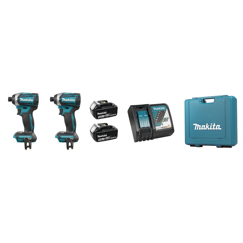 MAKITA 18V (4.0 Ah) LXT 2 Tool Combo Kit, Brushless The Home Depot Canada