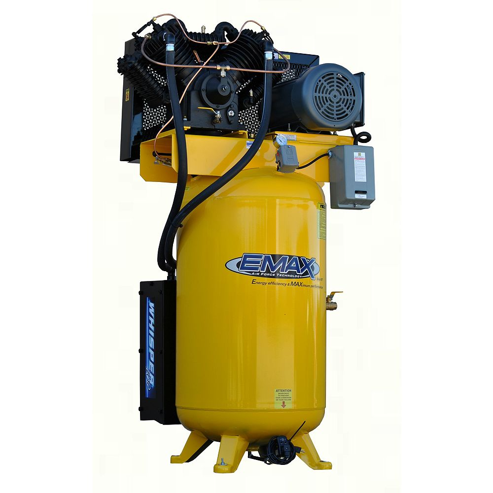 EMAX Industrial Plus Silent Air 10 HP 1Phase 80 gal Vertical