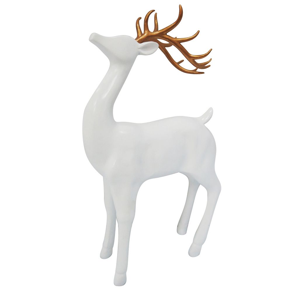 Home Accents Standing Deer with Gold Antlers Christmas Decoration | The ...