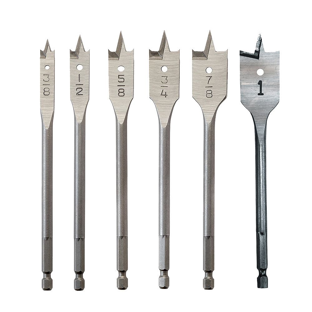 Milwaukee Tool 6Inch Universal Flat Boring Bit Set (6Piece) The