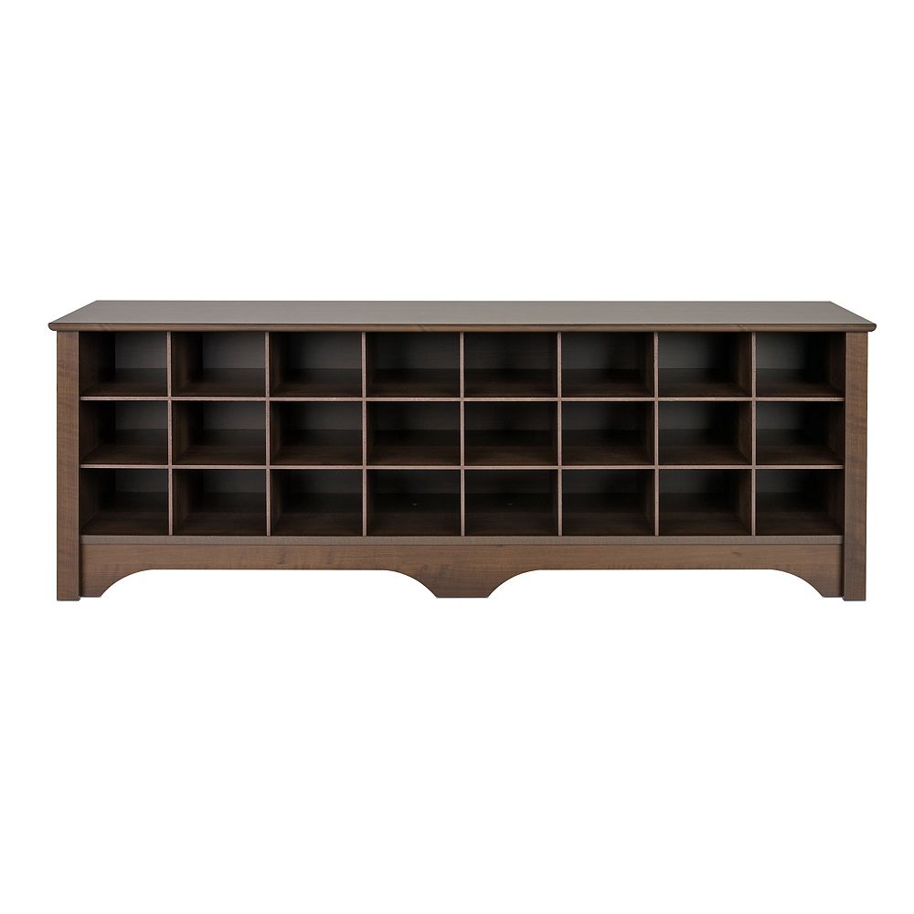 Prepac 60-inch Shoe Cubby Bench - Espresso | The Home Depot Canada