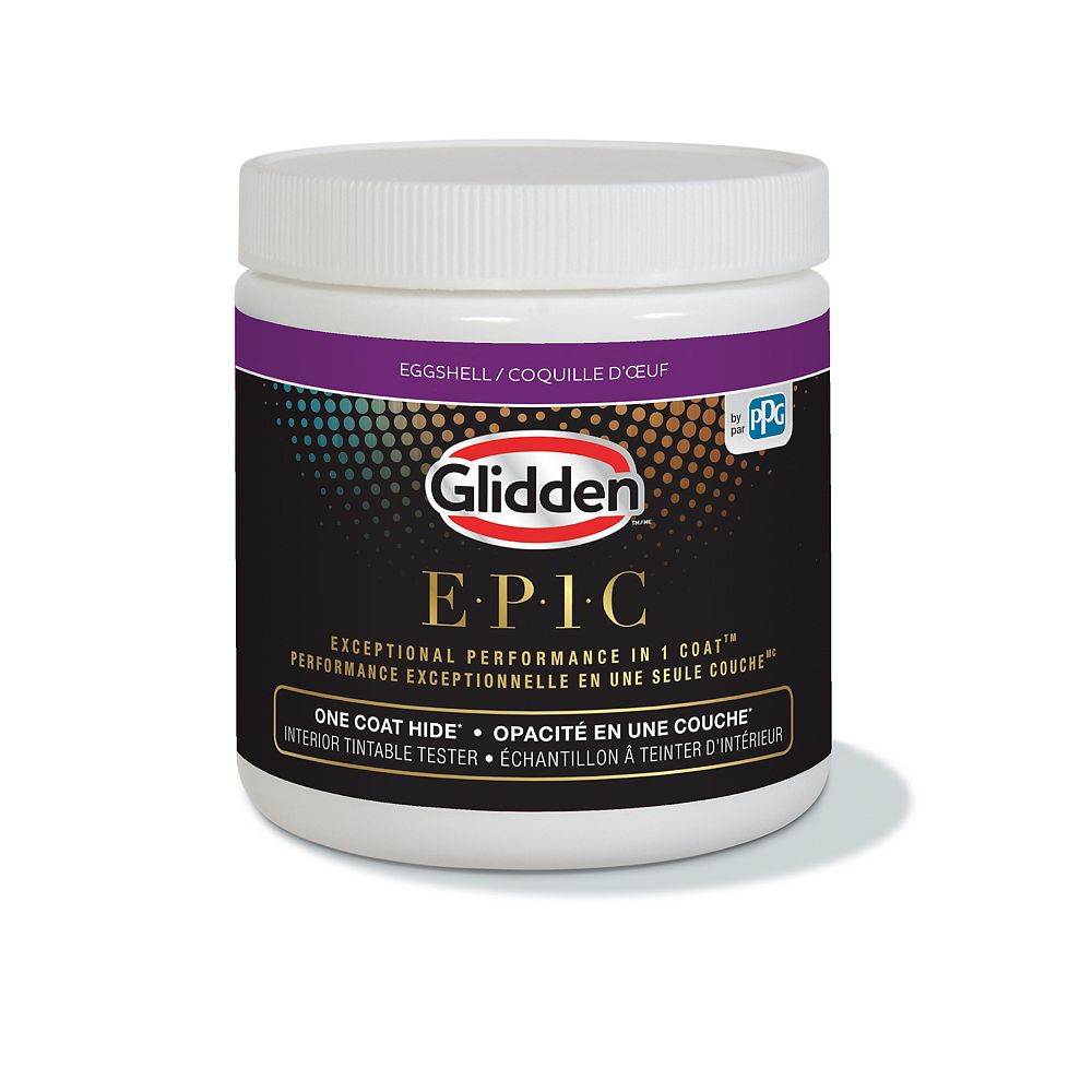 Glidden EPIC One Coat Hide Interior Paint + Primer Tester Accent Base