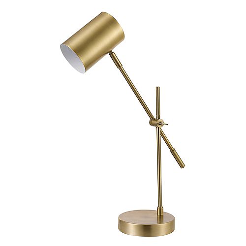 Pratt 20 inch Matte Brass Desk Lamp