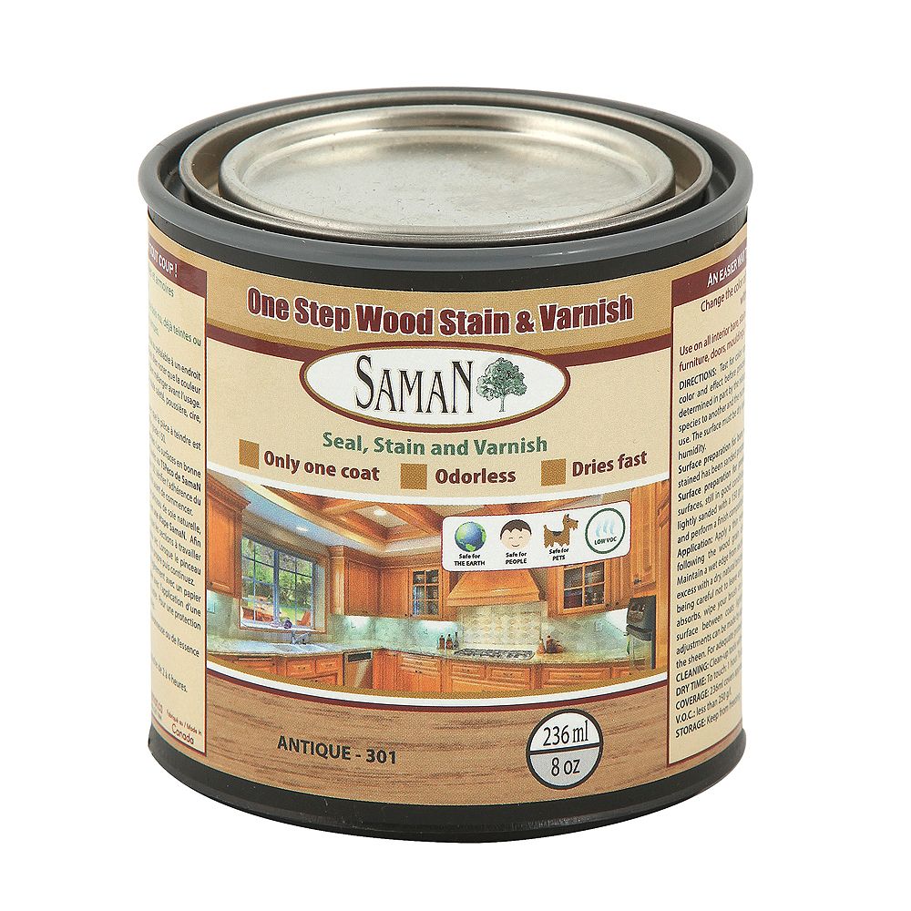 SamaN Seal, Stain and Varnish Antique 236ml The Home Depot Canada