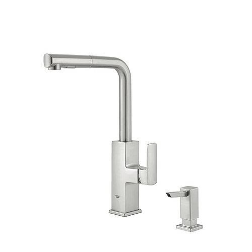 Tallinn Single-Handle Pull-Out Spray Kitchen Faucet in SuperSteel Infinity Finish