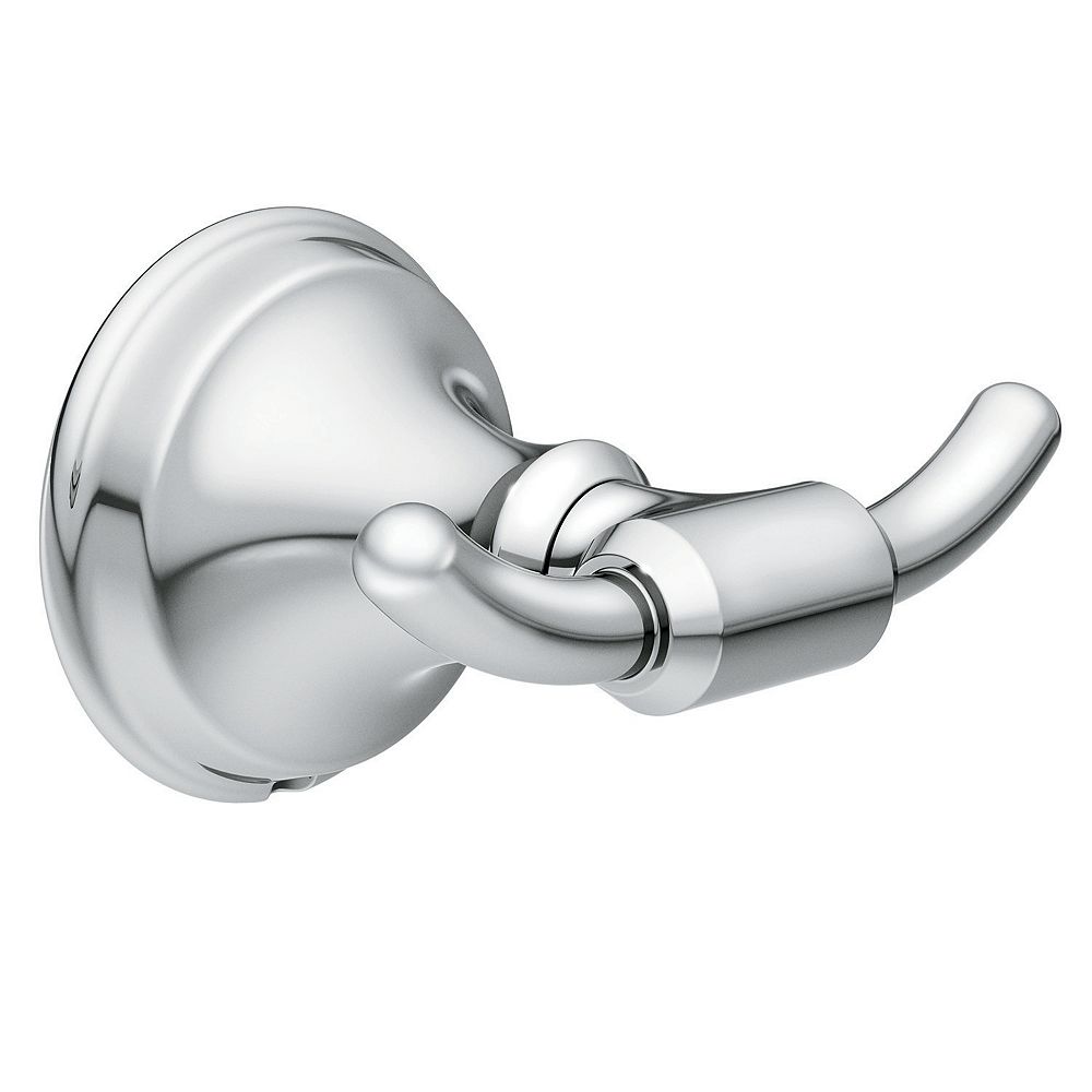 MOEN Jansen Double Robe Hook in Chrome | The Home Depot Canada