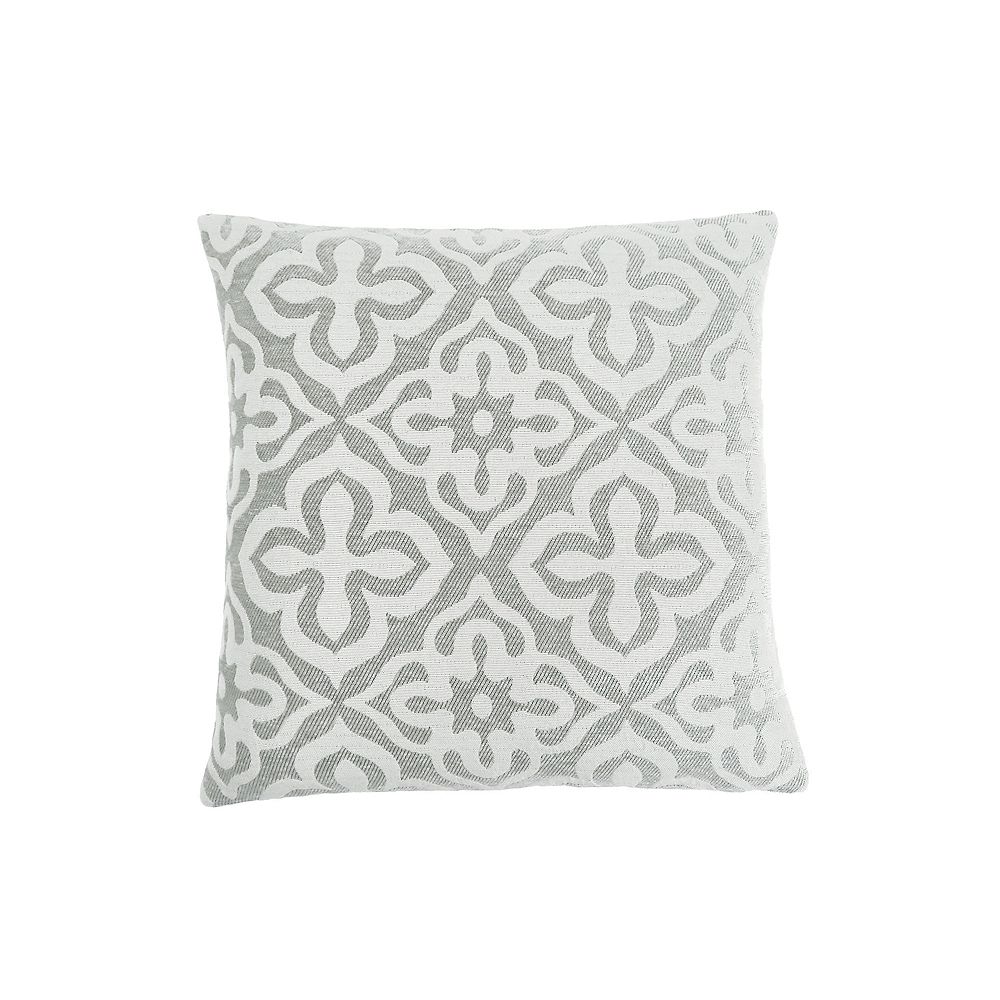 Monarch Specialties 18-inch x 18-inch Light Grey Motif Design Pillow ...