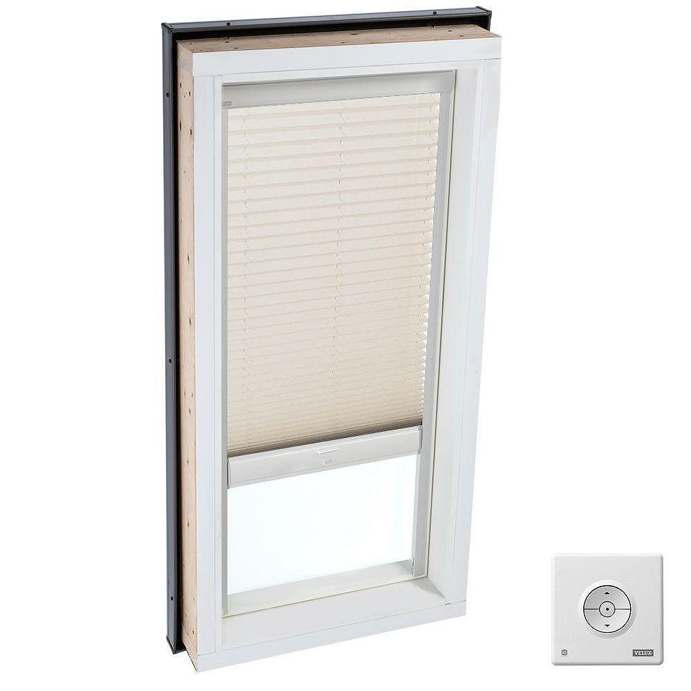 Velux Classic Sand Solar Powered Light Filtering Blind For Curb Mount Skylight Size 2246 7312