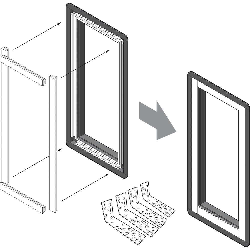 VELUX ZZZ 238 Deck Mount Skylight Replacement Kit for S01 The Home Depot Canada