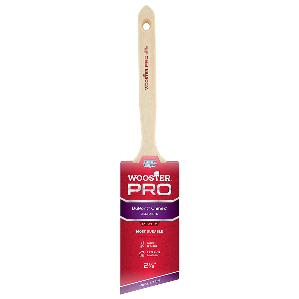 Wooster 21/2 inch (65mm) Pro Chinex Angle Sash Brush The Home Depot