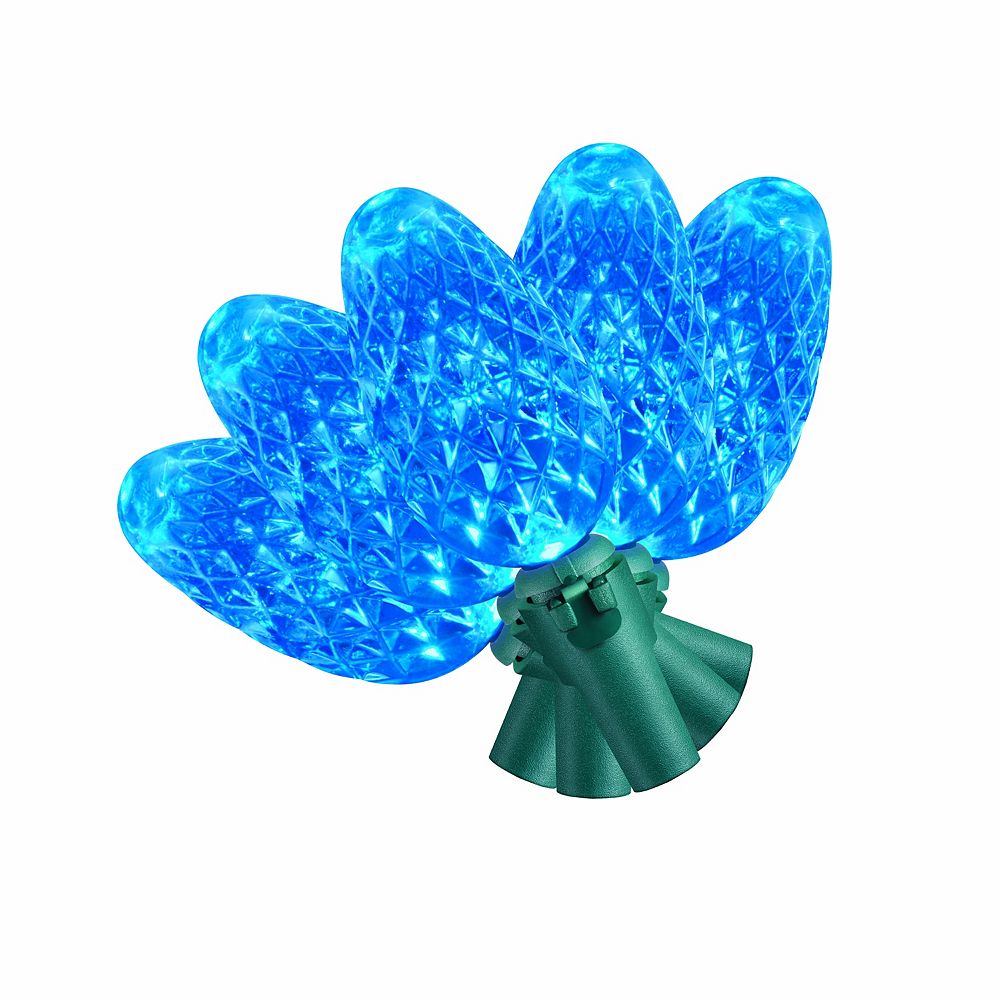 Home Accents 70Light Blue LED C6 Christmas Lights The Home Depot Canada