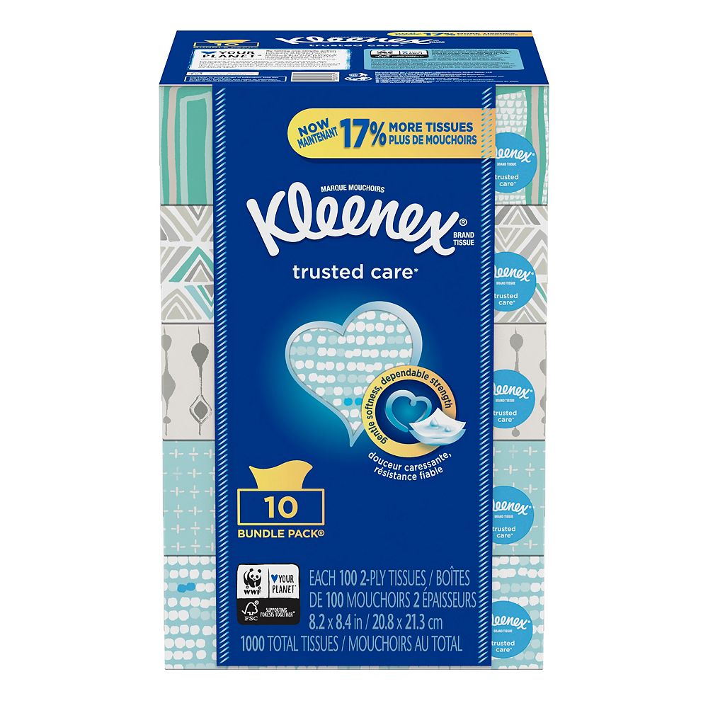 Kleenex Trusted Care Everyday Facial Tissues, 100 Tissues, 6 Pack The Home Depot Canada Kleenex Trusted Care Everyday Facial Tissues, 100 Tissues, 6 Pack The Home Depot Canada
