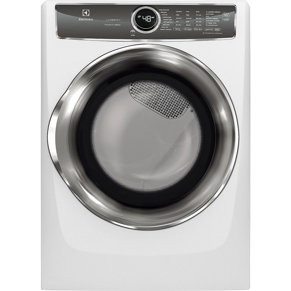 Electrolux 8.0 cu. ft. Front Load Electric Dryer in White - ENERGY STAR® | The Home Depot Canada