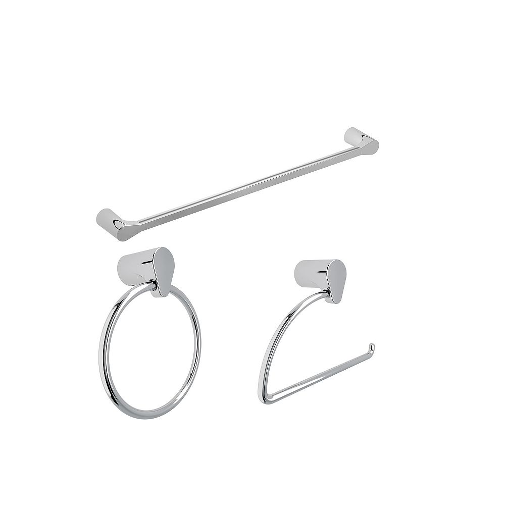 MOEN Tarvo Bath Accessory Kit in Chrome (3Piece) The Home Depot Canada