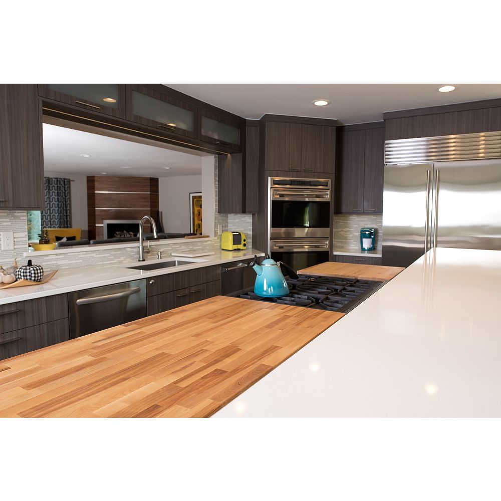Solid Butcher Block Countertop, Hardwood Floor Kitchen Countertop