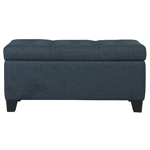 Sarah Storage Ottoman-Grey Blue