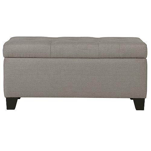 Sarah Storage Ottoman-Light Grey