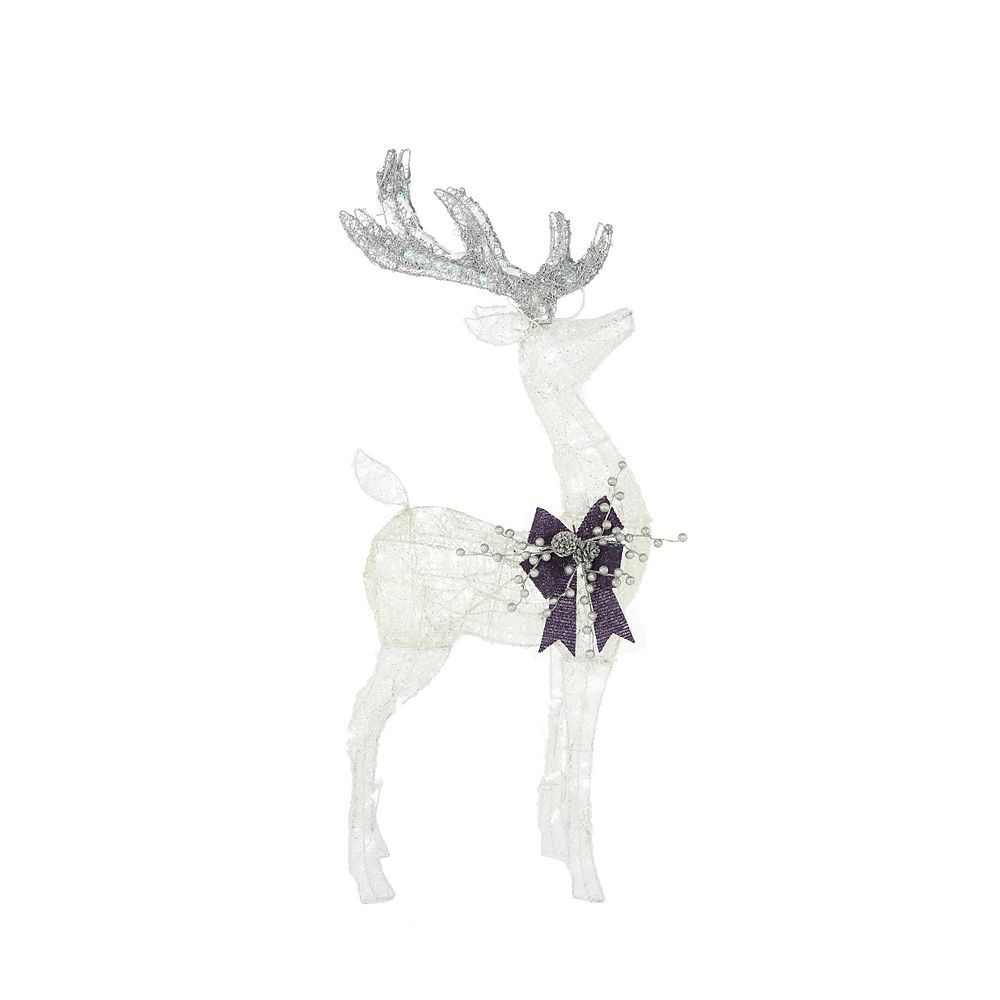 Home Accents 42inch LEDLit White Deer Indigo Christmas Decoration