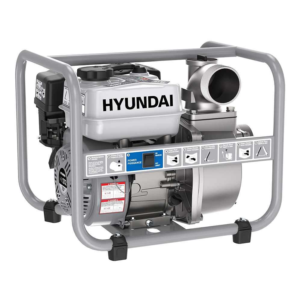 Hyundai Hwp370 3in Gas Powered 7 Hp 212cc Water Pump The Home Depot Canada