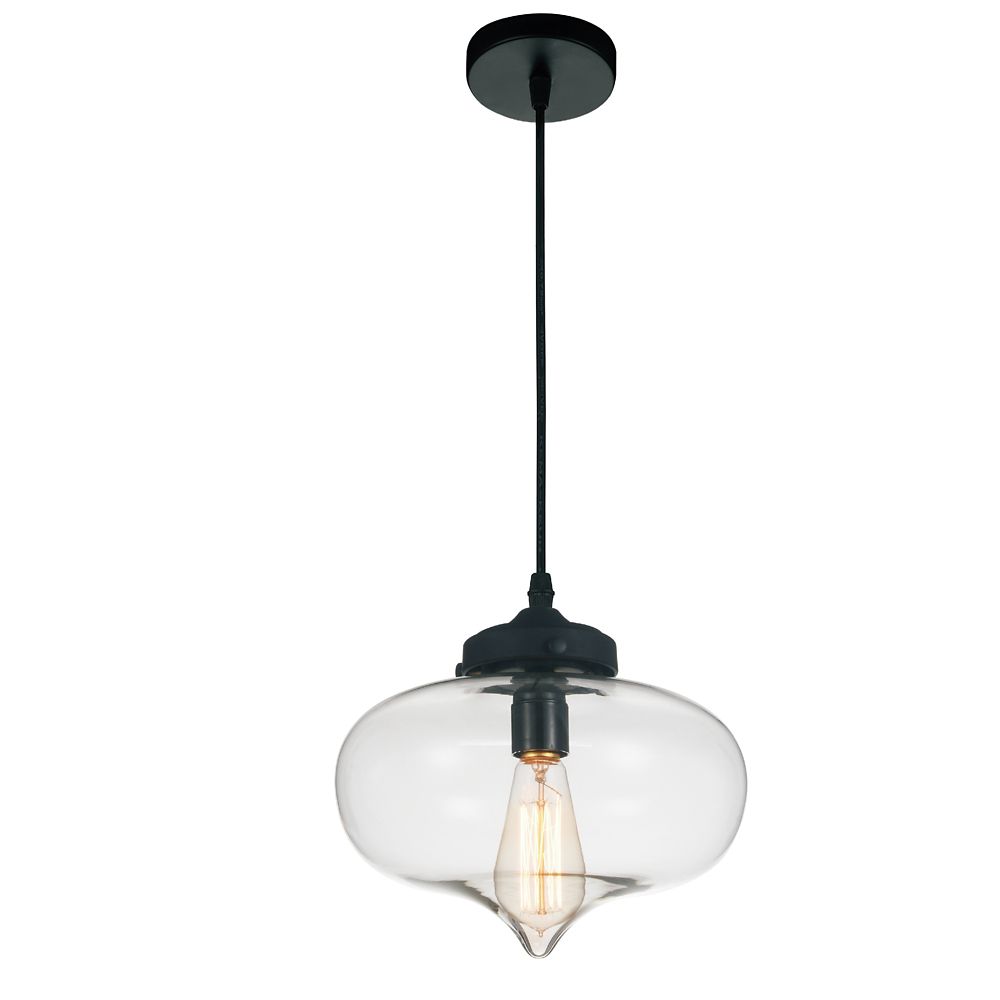 CWI Lighting Glass 11 Inch 1 Light Mini Pendant With Transparent Shade   P 1001135360 