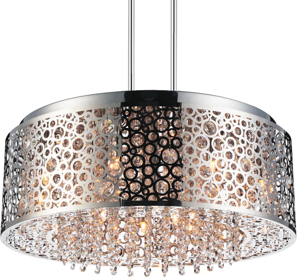 CWI Lighting Bubbles 24 Inch 9 Light Chandelier With Chrome Finish   P 1001135463 