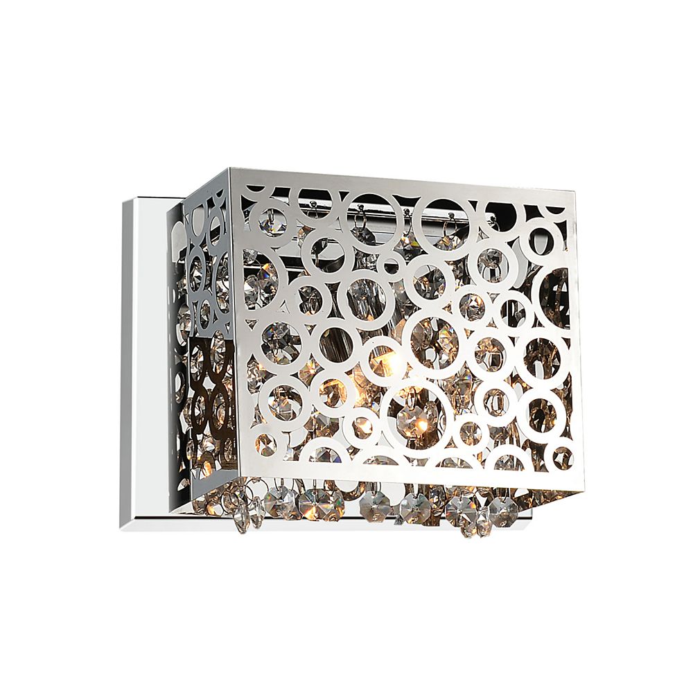 CWI Lighting Bubbles 8 inch 1 Light Wall Sconce with Chrome Finish