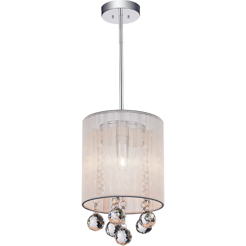 CWI Lighting Shower 6 inch 1 Light Pendant with Chrome Finish | The ...