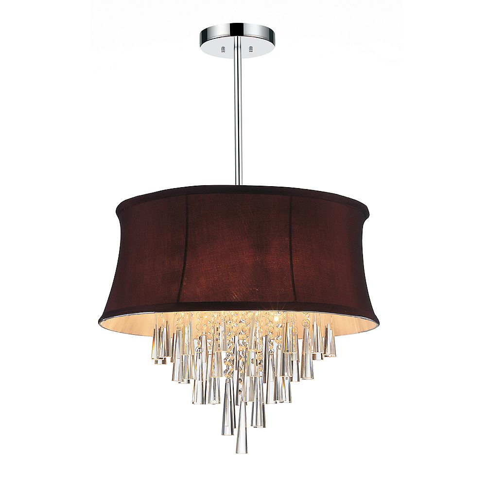 CWI Lighting Audrey 19inch 6 Light Chandelier with Chrome Finish The