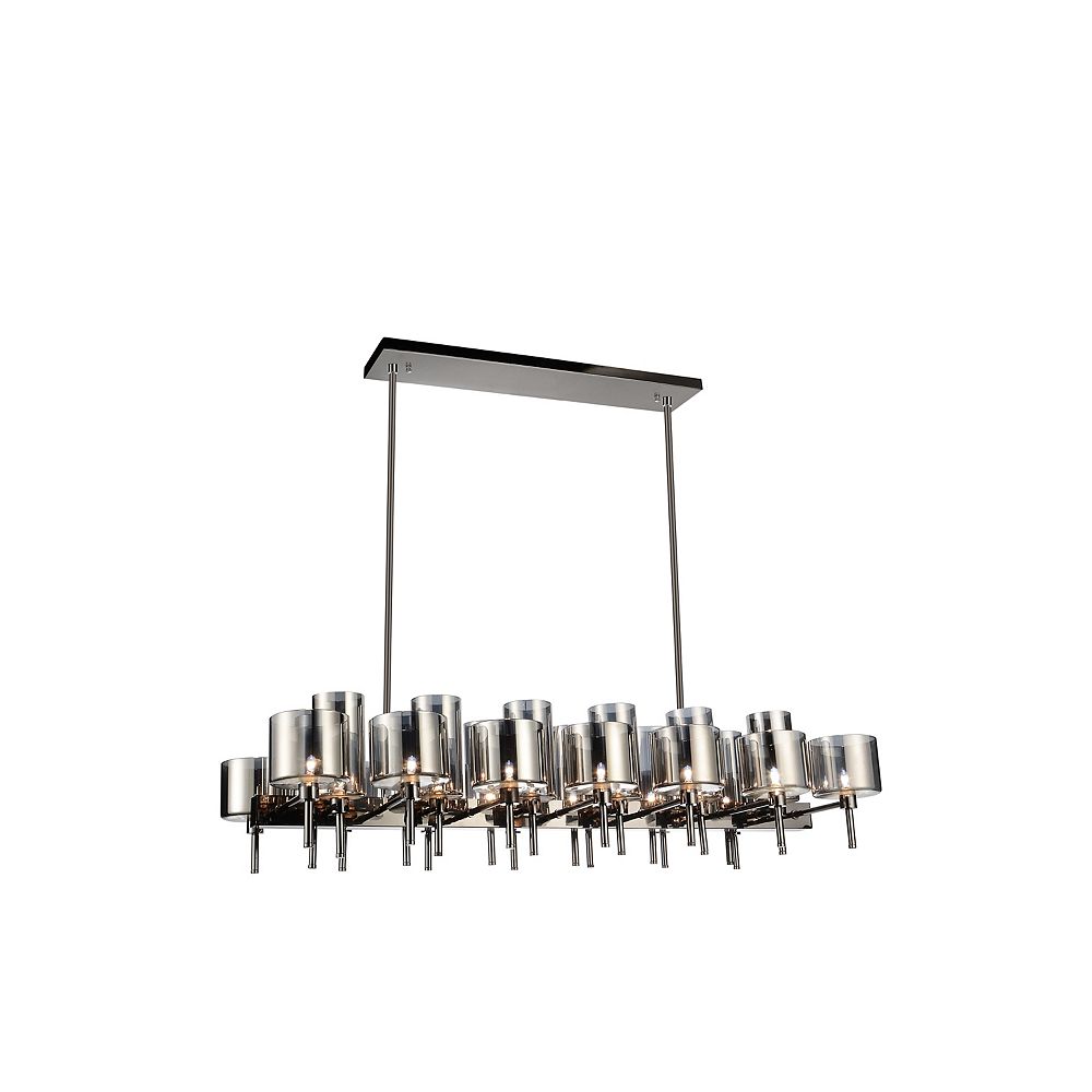 CWI Lighting Montoya 22 inch 26 Light Chandelier with Pearl Black Finish The Home Depot Canada