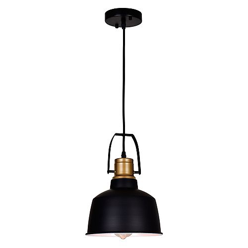 Elisa 9 inch 1 Light Mini Pendant with Black Finish