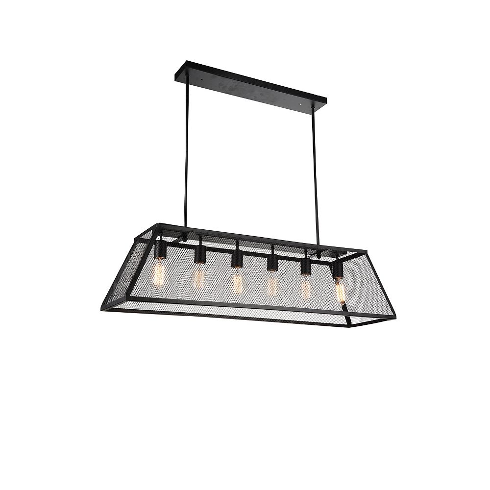 CWI Lighting Macleay 42 inch 6 Light Chandelier with Black Finish | The ...