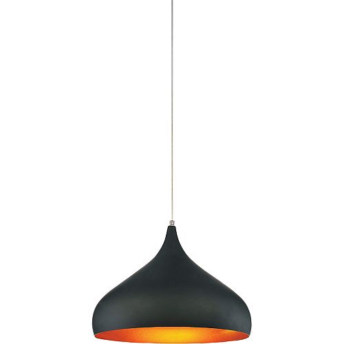 Dynamic 16-inch 1-Light Chandelier with Black Finish