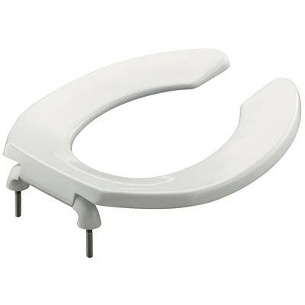 KOHLER Lustra round seat w/ check hinge, White The Home Depot Canada
