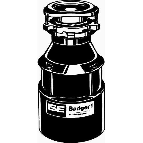 Badger 1 Garbage Disposal Without Power Cord, 1/3 Hp