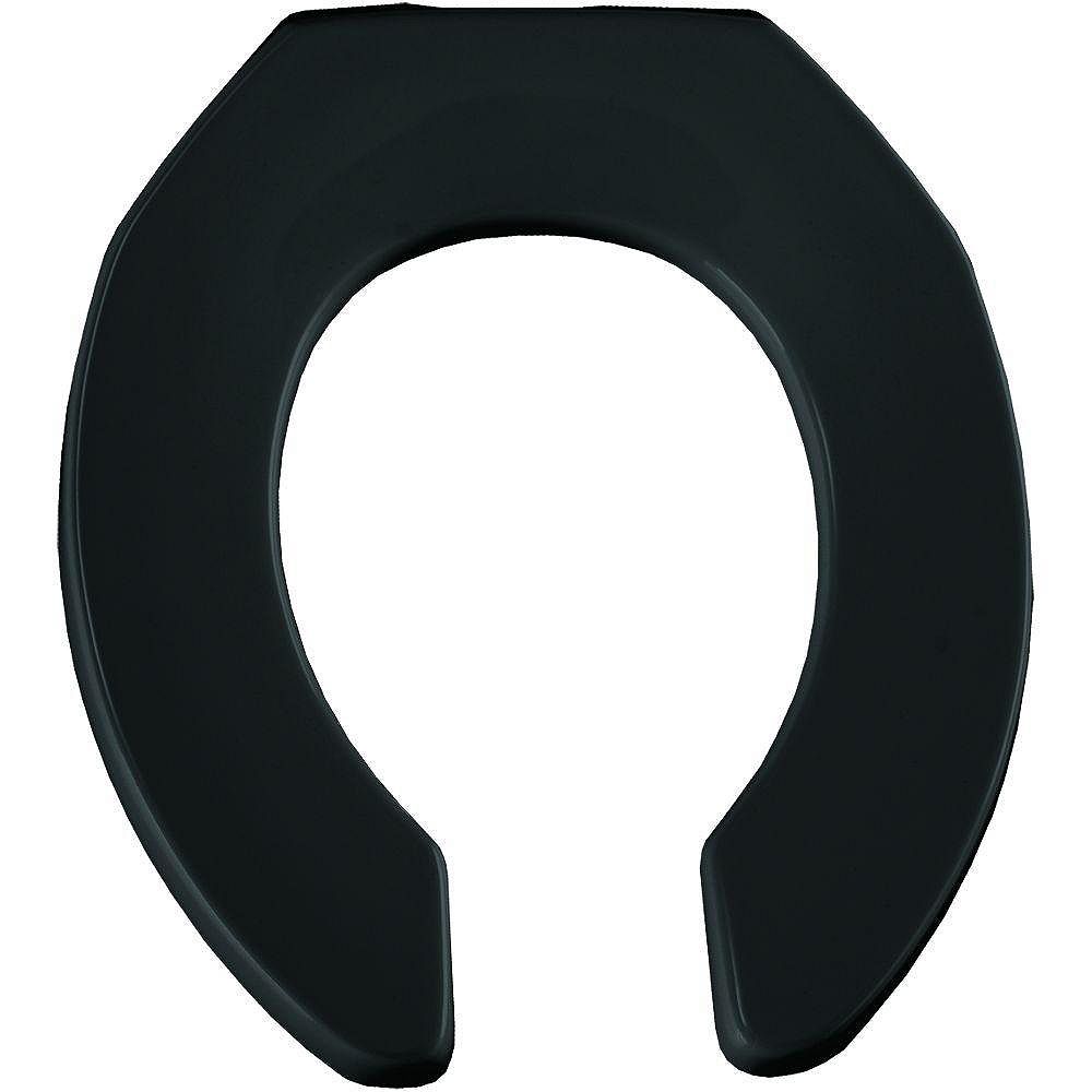 Bemis Round Open Front Toilet Seat in Black The Home Depot Canada