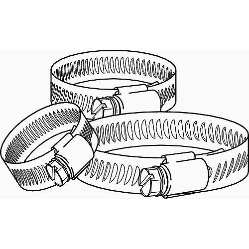 Breeze Hose Clamp, Stainless Steel, 13/16 In. To 1-3/4 In., (10-Pack)