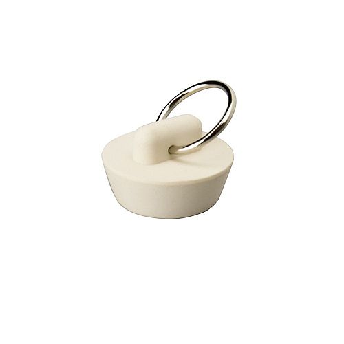 Sink and Bathtub Rubber Suction Stopper, 5 inch White