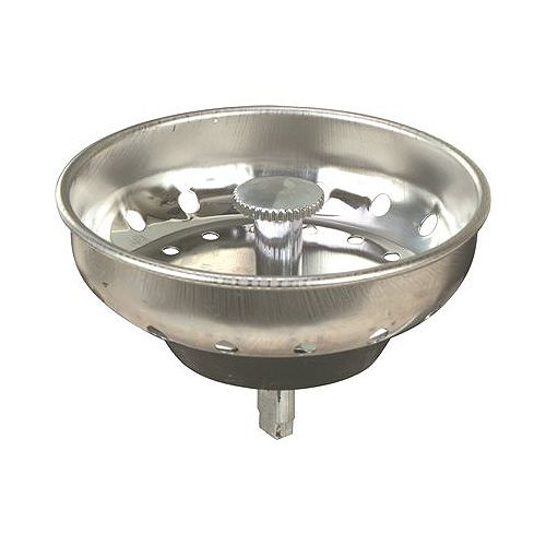 Sink Basket Strainer With Peg Post, Stainless Steel