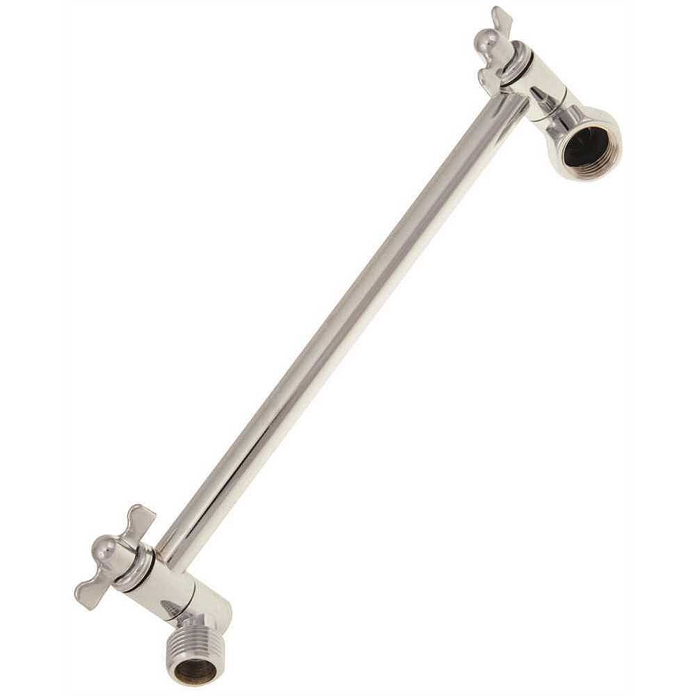 Proplus Adjustable Shower Arm, 1/2 inch Ips X 11 inch Chrome The Home