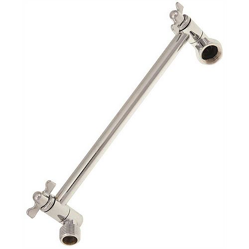 Adjustable Shower Arm, 1/2 inch Ips X 11 inch Chrome