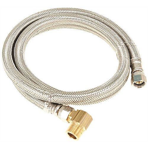 Dishwasher Connector, 3/8 inch Compression X 3/8 inch Compression X 72 inch Stainless Steel