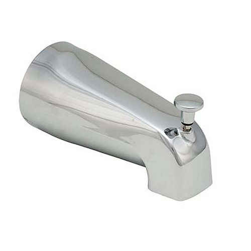 Bathtub Spout With Front Diverter, 3/4 inch Or 1/2 inch Fip, Chrome