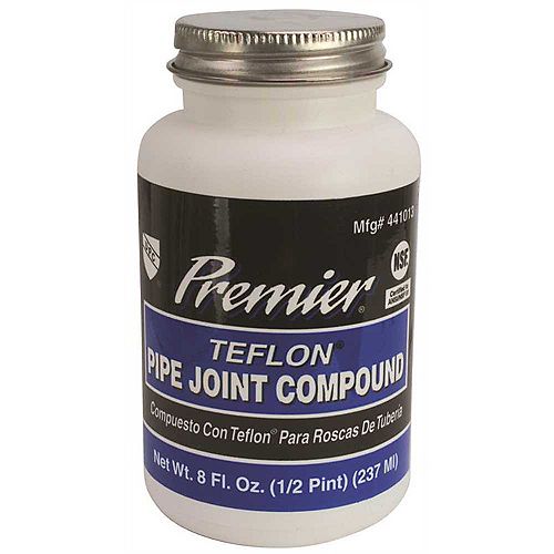 Premium-Grade Teflon All-Purpose Pipe Joint Compound, 8 Oz. Bottle