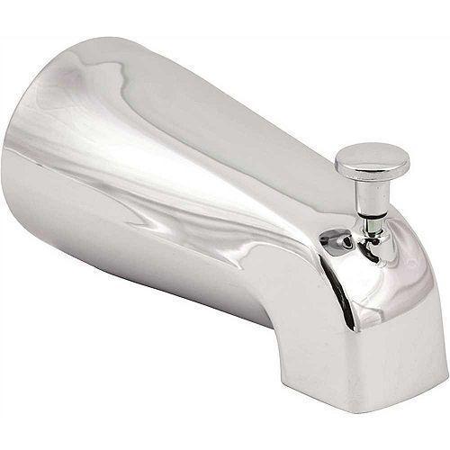 Europa Universal Bathtub Spout With Front Diverter, Chrome, 5-1/4 inch, 1/2- Or 3/4-inch Ips