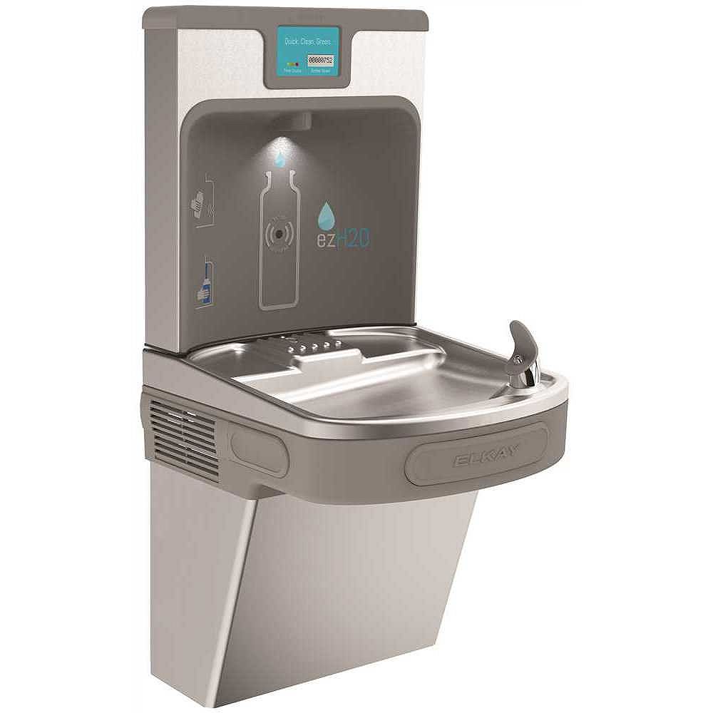 Elkay Enhanced Ezh2o Bottle Filling Station And Drinking Fountain In Stainless Steel Filt The Home Depot Canada