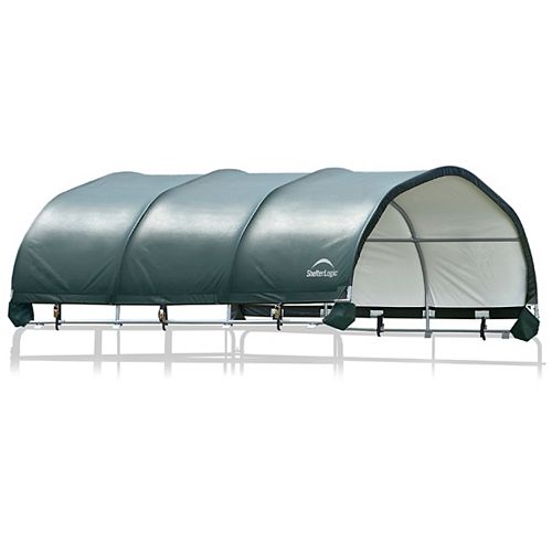 12 x 12 ft. Corral Shelter 1 3/8 inch 7.5 oz. Green Cover (Corral panels not included)