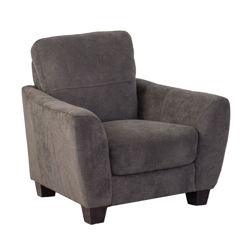 Corliving Jazz Grey Chenille Fabric Armchair The Home Depot Canada